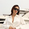 Dollger Square Oversized Sunglasses for Women Men Trendy Flat Top