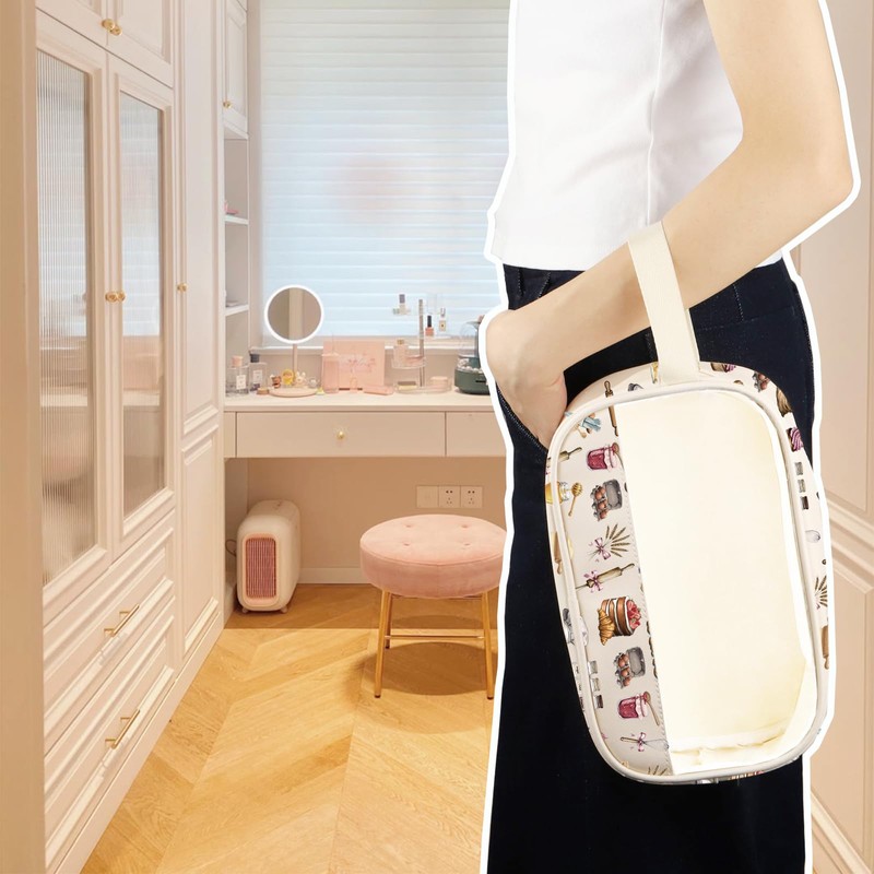 UJIMS Dog Mom Gifts Puppy Paw Travel Toiletry Cosmetic Bags