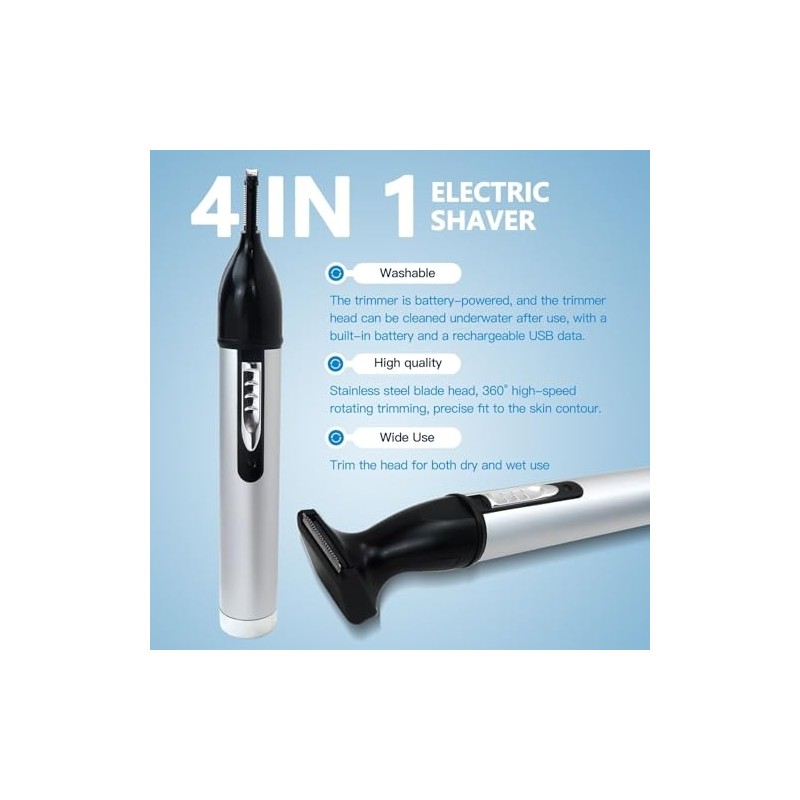 USonline911 2025 Version 4 in 1 Rechargeable Eyebrow Ear Nose