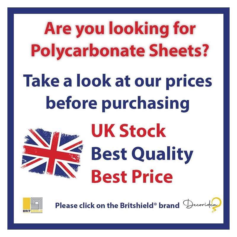 SAMPLE - Polycarbonate Roofing Sheets Various Colour and Thickness (10cm