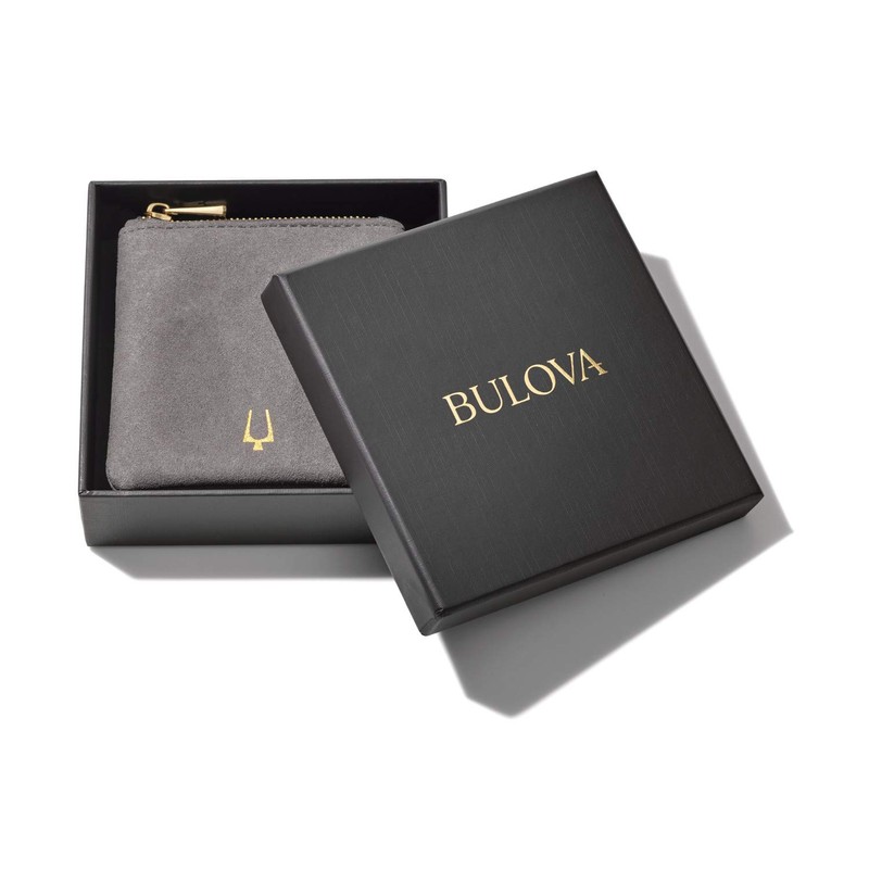 Bulova Men's Classic Round Box Link Chain Necklace with Polished