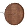 HofferRuffer Round Serving Tray 20'', Elegant Faux Leather Circle Ottoman