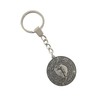 LARGE KEYRING - Viking Disk With Birds - Silver Plated.