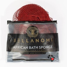 Bellanomi Esponja Exfoliante Africana Auténtica Origen Ético Nigeria 114 Largo Uso Diario Marrón Cobre