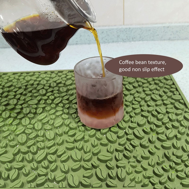 Non Slip Cup Mat Coffee Bean Design Desktop Bar Counter