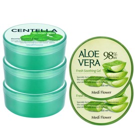 2 Aloe Fresh Soothing Gels + 3 Centella Soothing Gels / 300ml / 알로에 프레쉬 수딩젤 2개+센텔라 수딩젤 3개300ml