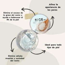 UNIVERSOENLÍNEA.COM Gel Exfoliante Corporal De Arroz Remueve Células Muertas, 140gr, Limpieza Profunda y Aclarado de la Piel, Para una Piel Suave y Luminosa