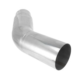 Motoforti 5" Inlet 6" Outlet Diesel Exhaust Elbow Tip 23" Inch 585mm Overall Length Silver Tone T304 Stainless Steel Turn Down Tailpipe Tip Surface Polishing Chrome Mandrel Bend Elbow Tube