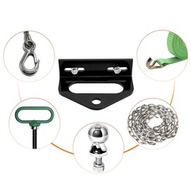 Snblzhef Hitch Mower Lawn Trailer Zero Turn Tractor Towing Hitch Kit Universal Heavy Duty Lawn Mower with Installation Hardware