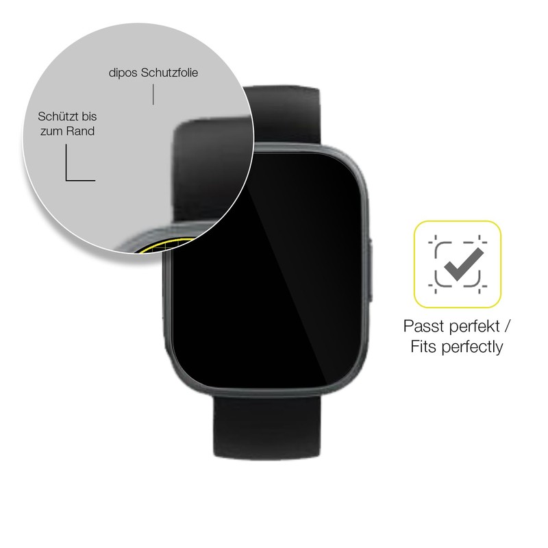 dipos FLEX 2x Schutzfolie klar passend für Poonur T80 1.95