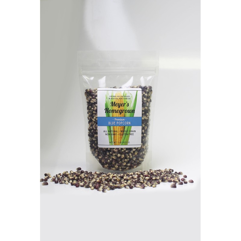 Meyer's Homegrown Premium 1lb Blue Popcorn, Sweet and Crunchy, No
