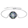 CRMAD Compass Bracelet for Women Sterling SIlver Abalone Shell Bracelet