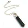 2 in 1 Quartz Black Agate Pendant Crystal Healing Wellness