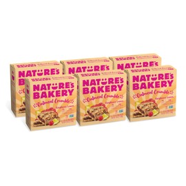 Nature's Bakery Oatmeal Crumble Bars, Raspberry Lemon, Real Fruit, Vegan, Non-GMO, Breakfast Bar, 6 Boxes With 6 Bars, 36 Count