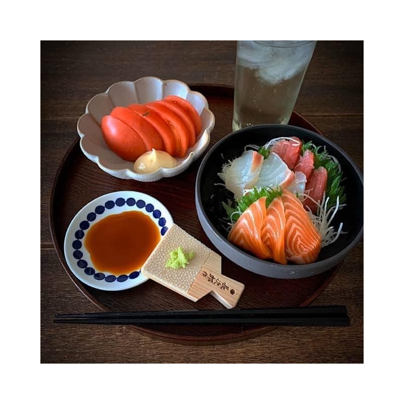 Japanese Traditional Grater for Wasabi and Ginger with Minoyaki Plate