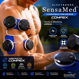 32 Electrodos Parches Pads 5x5 Snap Compatibles Con Compex                                                                                            
