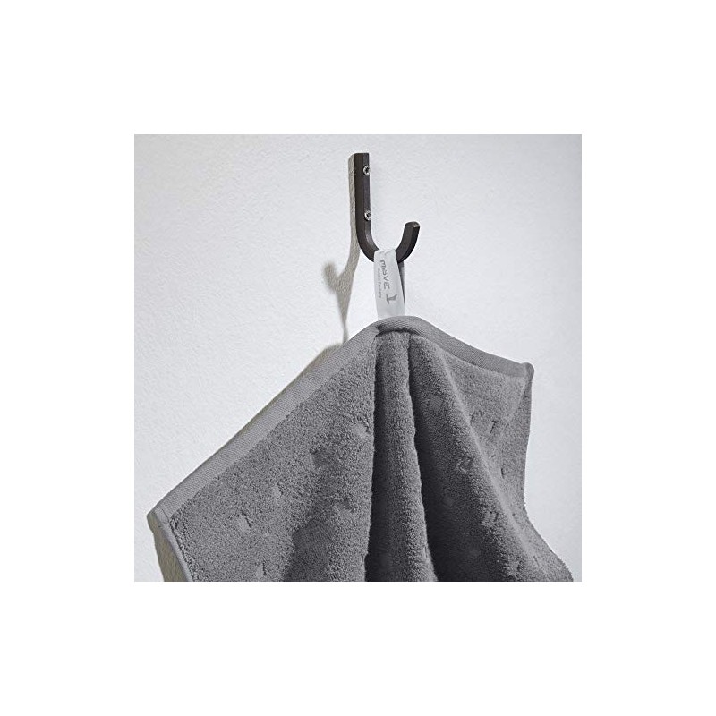 Möve Quadretti Walk-Towelling Towel Grey Size 50 x 100 cm