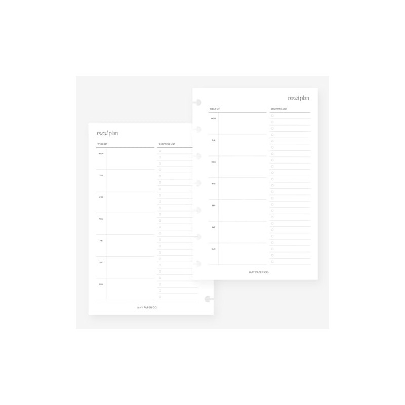 Mini Happy Planner Meal Plan Planner Insert Agenda Refill for