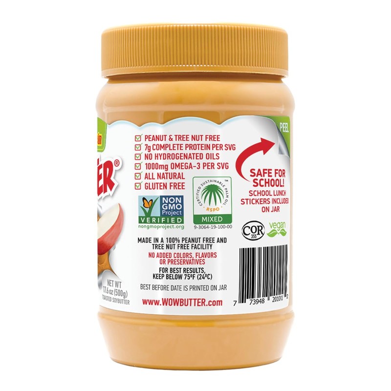 Wowbutter Natural Peanut Free Crunchy 1.1lb Jar
