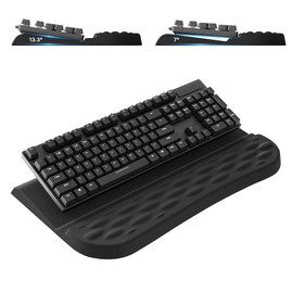Laborio Computer Keyboard Wrist Rest for Desktop, 2 Angle Adjustment Ergonomic Keyboard Riser Holder Stand with Wrist Support for Office, Home, Desk