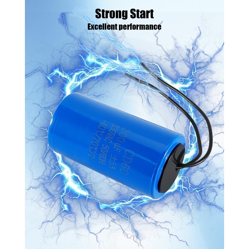 CD60 Motor Starting Capacitor 300uF 330VAC 50Hz/60Hz for Air Compressor