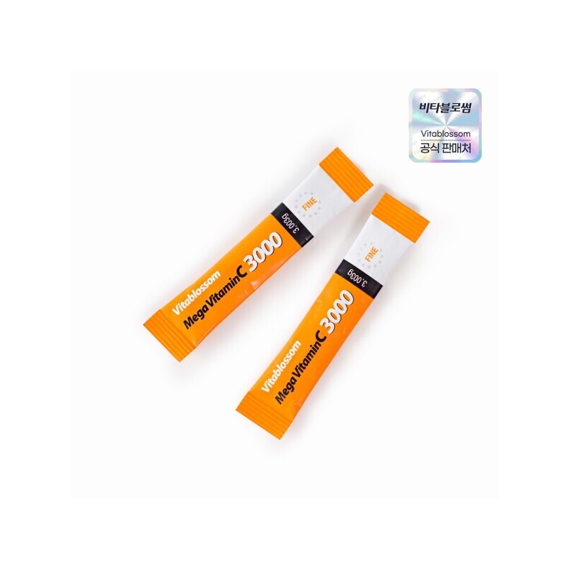 Vitablossom Mega Vitamin C 3000 Fine 120 Packets (2 Pack)