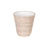 Kouboo La Jolla Rattan Plastic Insert, White-Wash Waste Basket
