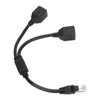 RJ45 Ethernet Adapter Cable Extension Function 1 to 2 Port