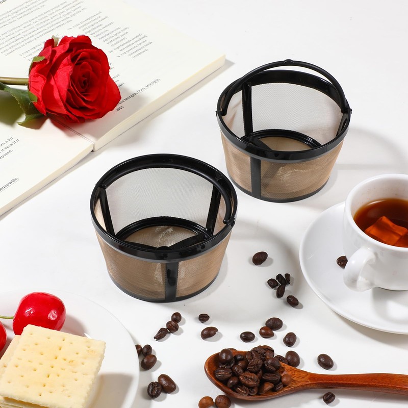 BOHUIZ 2Pcs Reusable Coffee Filter Basket for 4-5 Cup Coffee