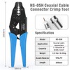 IWISS Coaxial Cable BNC Dedicated Crimping Tool Ratchet Type HS-05H