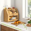 BMOSU Bread Box with Cutting Board Kitchen Bread Storage Organizer