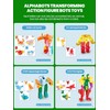 OBEST Pack of 26 Alphabet Robots, A-Z Letter Transformer Toy,