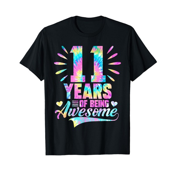 11th Birthday Gift Idea Tie-Dye 11 Year Of Being Awesome