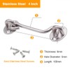 2 Pack 4 Inch Hook and Eye Latch, 304 Heavy