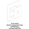 the sticker studio ltd Single Light Switch/Socket Surround Acrylic Finger