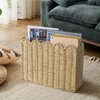 Paper Rope Magazine Holder with Scalloped Edge – Handwoven Floor