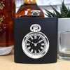 6oz (170ml) 'Vintage Pocket Watch' Pocket Hip Flask (HP00031567)