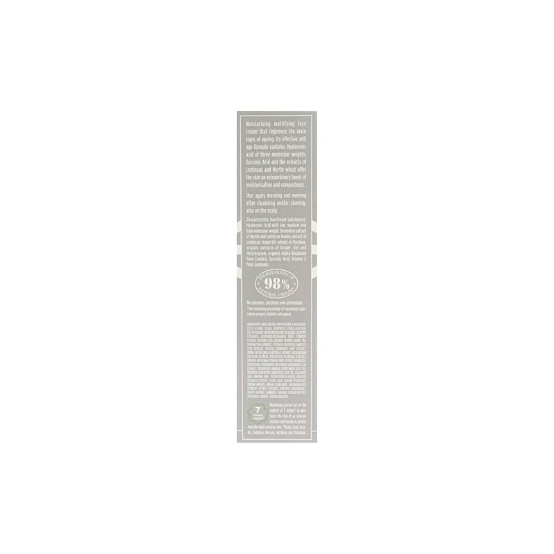 Hyaluronic Acid Moisturisin Mattifying Face Cream by LErbolario for Men