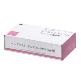 Midori Anzen Verde Poly Guard Apron, Disposable and Sleeveless, Quick No.1122, Pink, Pack of 50