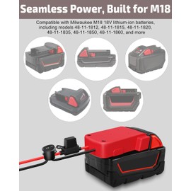 4-Pack 18V for Milwaukee M18 Battery Adapter for Power Wheels Battery Upgrade Conversion Kit with Switch Fuses Wire Connectors 12AWG Wire Power Tool Drill Battery Converter Adapter for DIY RC Car, Etc