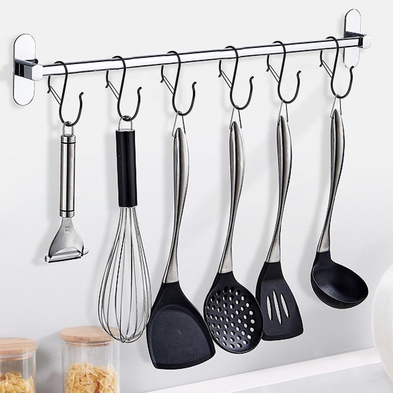 HCTESCO Heavy Duty Large S Hooks, 4.96 inch, Black, Set