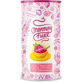 Alpha Foods Morning Fuel - Oatmeal/Porridge - Wild Berries & Mate - Vegan, Nutrient Rich Breakfast Substitute - Breakfast Smoothie Bowl