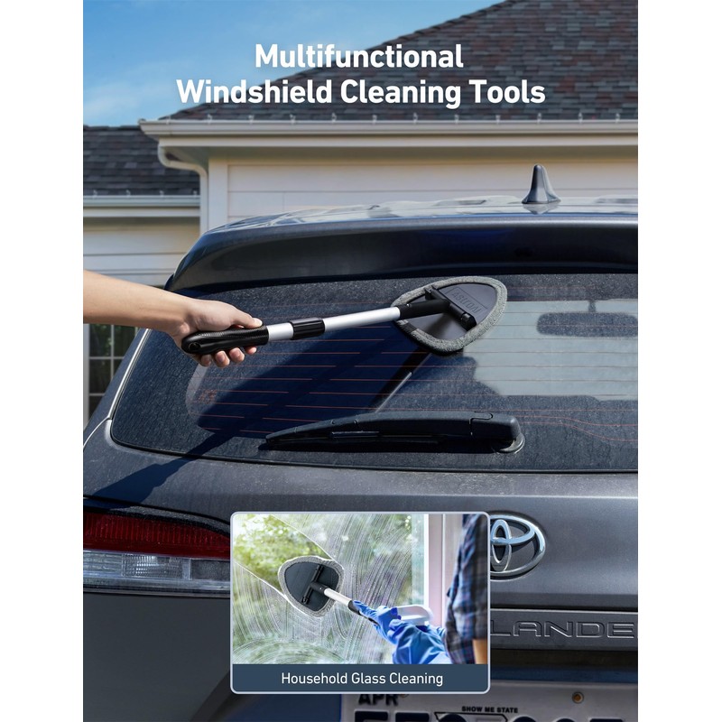 AstroAI Windshield Cleaner Tool, Car Interior Detailing Cleaning Kit with