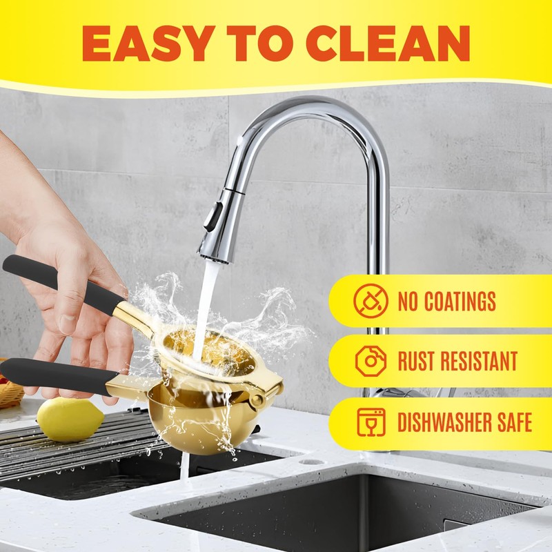 SHIKORI Lemon Squeezer, Large Heavy Duty Handhelp Juicer for Lemon,