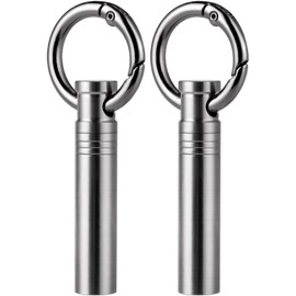 TIMULTI Pill Case, Stylish, Portable, Outdoor, Completely Waterproof, Portable Ashtray (Silver/1 Compartment x 2)