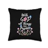 With God all Things are Possible Verse Throw Pillow