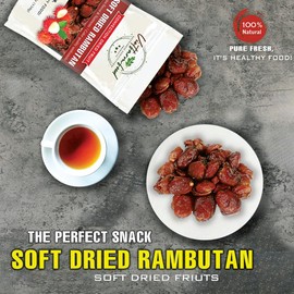 SOFT DRIED RAMBUTAN 5.29oz (150g) VIETFARMFOOD: Convection dried fruit with a little sugar, salt, natural sweetness, soft when chewed. Suitable for snack, topping, healthy dessert for all ages