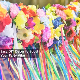 8 Rolls Crepe Paper Streamers in 8 Colors, Wedding Birthday Baby Shower Graduation Colorful Candyland Party Decoration Backdrop, Party Streamers Rainbow DIY Supplies, Colored Living Room Bedroom Decor