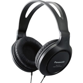Panasonic Headphones, Lightweight Over the Ear Wired Headphones with Clear Sound and XBS for Extra Bass, Long Cord, 3.5mm Jack for Phones and Laptops – RP-HT161-K (Black)