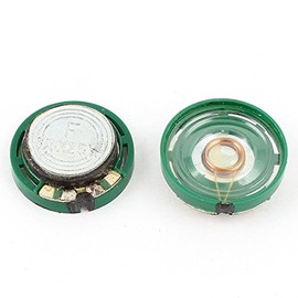sourcing map 2 Pcs 0.25W 8Ohm 21mm Dia Plastic Housing Magnet Speaker Loudspeaker